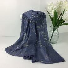 Load image into Gallery viewer, Heart Foil Scarf | Navy