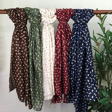 Load image into Gallery viewer, Polka Dot & Gold Spot Scarf | Green