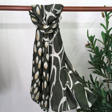 Load image into Gallery viewer, Abstract Print Scarf | Green