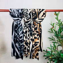 Load image into Gallery viewer, Animal Print Scarf | Grey