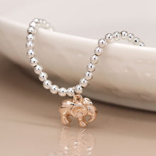Load image into Gallery viewer, Two Tone Elephant Beaded Bracelet