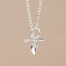 Load image into Gallery viewer, T-Bar & Heart Necklace