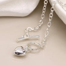 Load image into Gallery viewer, T-Bar & Heart Necklace