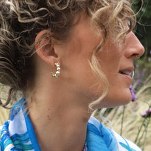 Load image into Gallery viewer, Golden Sphere Profile Hoop Earrings