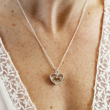 Load image into Gallery viewer, Two Tone Heart Frame Necklace