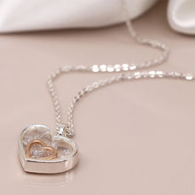 Load image into Gallery viewer, Two Tone Heart Frame Necklace