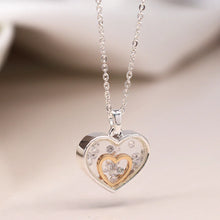 Load image into Gallery viewer, Two Tone Heart Frame Necklace