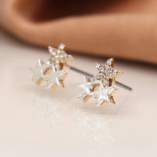Load image into Gallery viewer, Multi Star Two Tone Earring