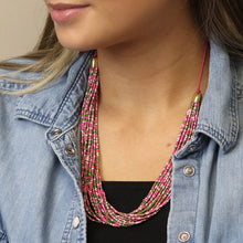 Load image into Gallery viewer, Pink Mix Summer Multi Strand Necklace