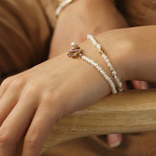 Load image into Gallery viewer, Seed Pearl & Gold Breaded Bracelet