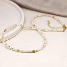 Load image into Gallery viewer, Seed Pearl & Gold Beaded Strand Necklace