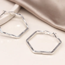 Load image into Gallery viewer, Hexagon Hoop Earrings