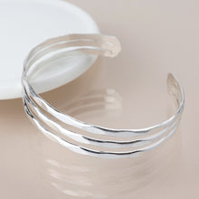 Load image into Gallery viewer, Hammered Worn Bangle