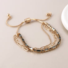 Load image into Gallery viewer, Smoky Crystal & Chain Bracelet