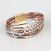 Load image into Gallery viewer, Rose Gold, Silver Pink Mix Magnetic Bracelet
