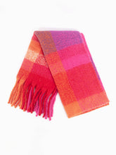 Load image into Gallery viewer, Allie Heavyweight Scarf - Fuchsia, Square Colour Block: One-size