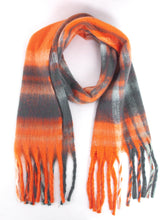 Load image into Gallery viewer, Amy Heavyweight Scarf - Orange, Traditional Check: One-size