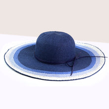 Load image into Gallery viewer, Navy Brim Stripe Sun Hat