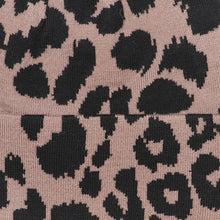 Load image into Gallery viewer, Taupe & Black Abstract Animal Print Beanie Hat