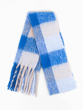 Load image into Gallery viewer, Allie Heavyweight Scarf - Royal Blue, Square Colour Block: One-size
