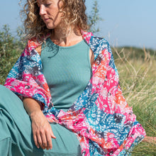 Load image into Gallery viewer, Recycled Pink & Blue Mix Paisley Print Scarf