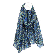 Load image into Gallery viewer, Recycled Blue Abstract Camouflage Print Scarf