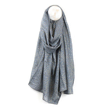 Load image into Gallery viewer, Dove Grey Scarf With Metallic Foil Speckle Print