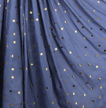 Load image into Gallery viewer, Blue Scarf With Metallic Star Print