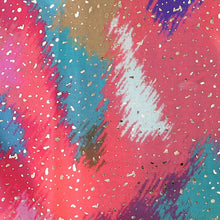 Load image into Gallery viewer, Teal & Red Mix Abstract Recycled Blend Scarf