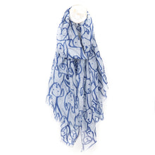 Load image into Gallery viewer, Blue & White Dog Sketch Print