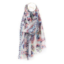 Load image into Gallery viewer, Pastel Mix Feather Print Scarf