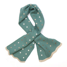 Load image into Gallery viewer, Sea Foam Recycled Blend Pull Through Stars Scarf