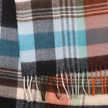 Load image into Gallery viewer, Blue & Charcoal Mix Tartan Check Scarf
