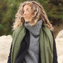 Load image into Gallery viewer, Khaki Scarf With Sequin Detail