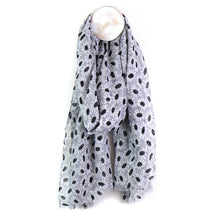 Load image into Gallery viewer, Grey Mini Daisy Print Scarf