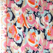 Load image into Gallery viewer, Recycled White & Coral Abstract Ikat Scarf