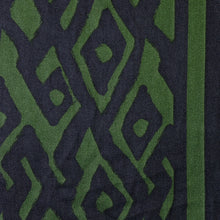 Load image into Gallery viewer, Rich Green & Black Mix Abstract Geo Print Scarf