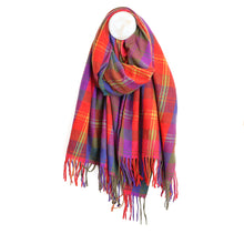 Load image into Gallery viewer, Red & Purple Classic Tartan Scarf