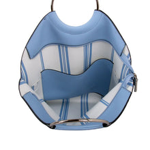 Load image into Gallery viewer, Red Cuckoo Metal Handle Shopper Bag | Blue