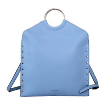 Load image into Gallery viewer, Red Cuckoo Metal Handle Shopper Bag | Blue