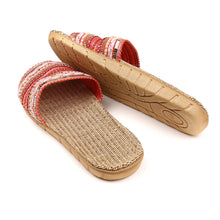Load image into Gallery viewer, Coral Mix Sparkle Woven Summer Sliders