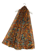 Load image into Gallery viewer, Colourful Zebra Print Scarf