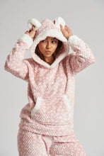 Load image into Gallery viewer, Marl Waffle Hooded Ears Twosie