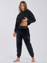 Load image into Gallery viewer, Black Borg Removable Snood Jumper & Jogger Lounge Set