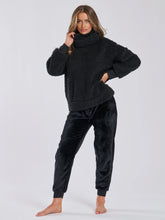 Load image into Gallery viewer, Black Borg Removable Snood Jumper & Jogger Lounge Set