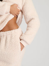 Load image into Gallery viewer, Cream Borg Jumper & Wide Leg Lounge Set