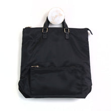 Load image into Gallery viewer, Black Nylon Backpack With Front Zip