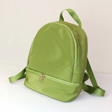 Load image into Gallery viewer, Lime Recycled Backpack With Orange Lining