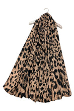 Load image into Gallery viewer, Gold Foiled Leopard Print Scarf | Beige