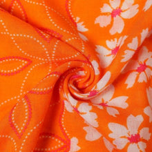 Load image into Gallery viewer, Eco Style Scarf | Dots & Flowers Orange